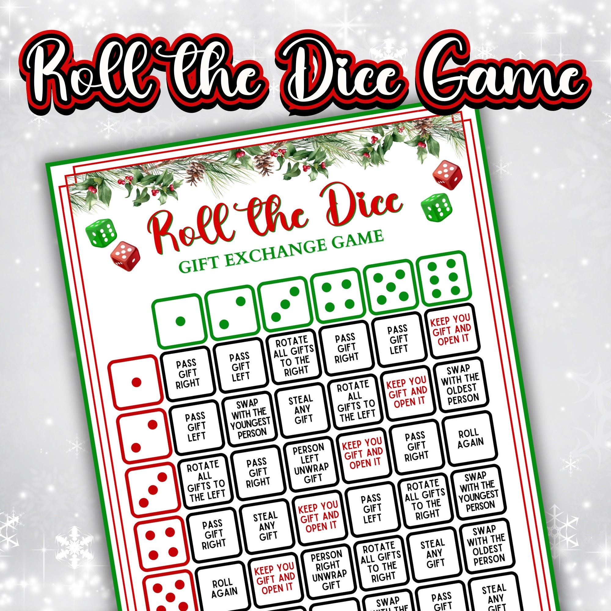 Join the Christmas Carnival: The Ultimate Interactive Dice Gift Exchange Game for Your Daughter!