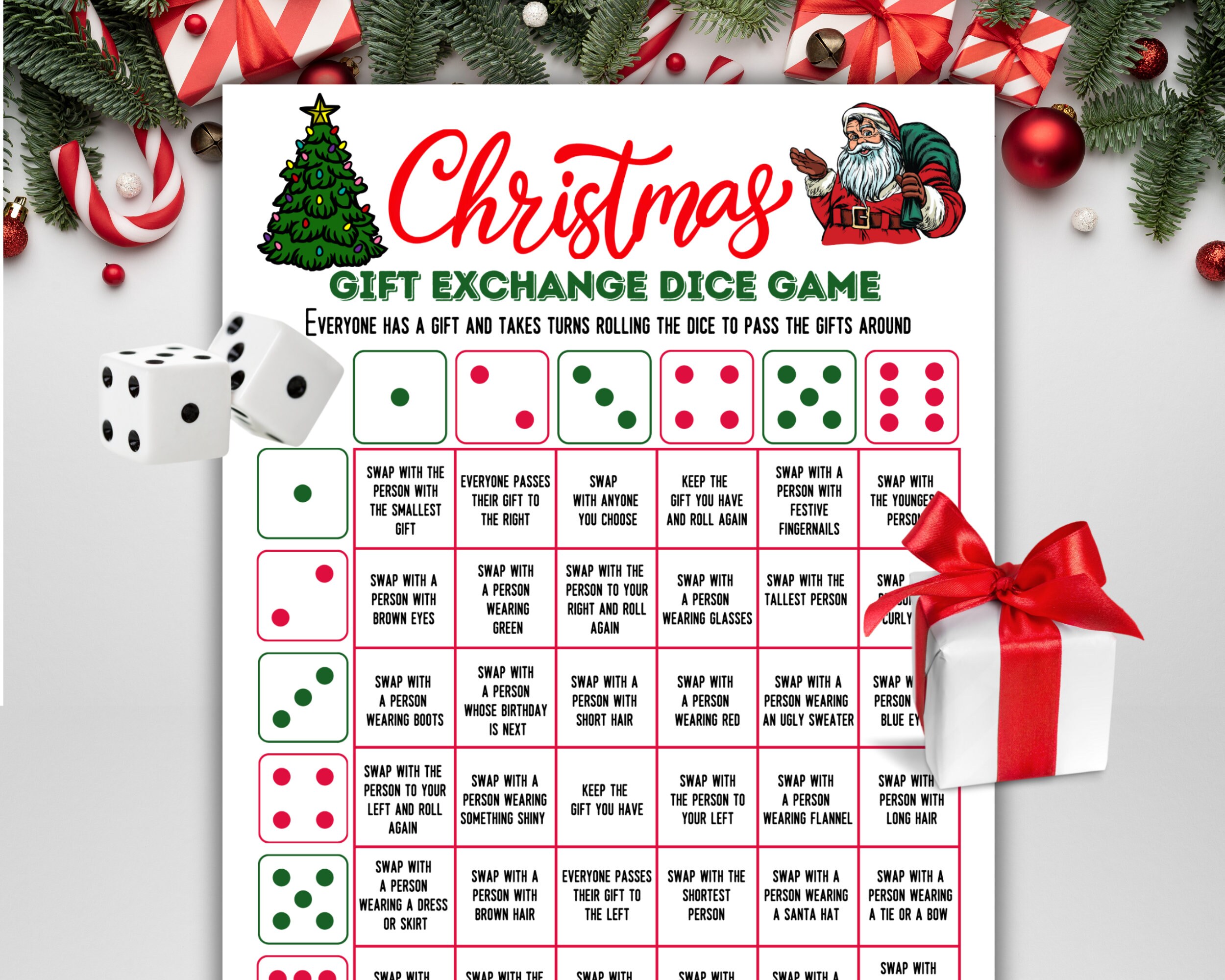 Discover the Magic of Christmas Gift Exchange Dice Game: Perfect Teacher's Gift Idea!