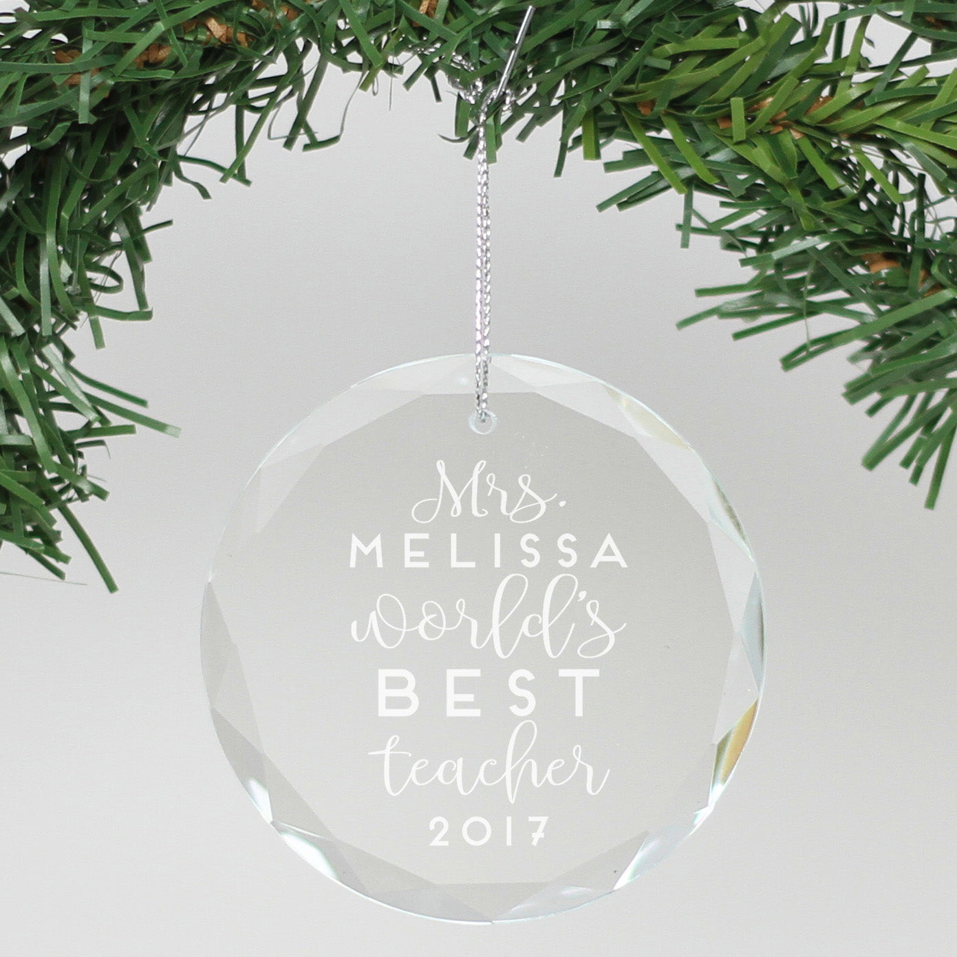 The Perfect Christmas Gift for Your Teacher: A Personalized Engraved Crystal Ornament