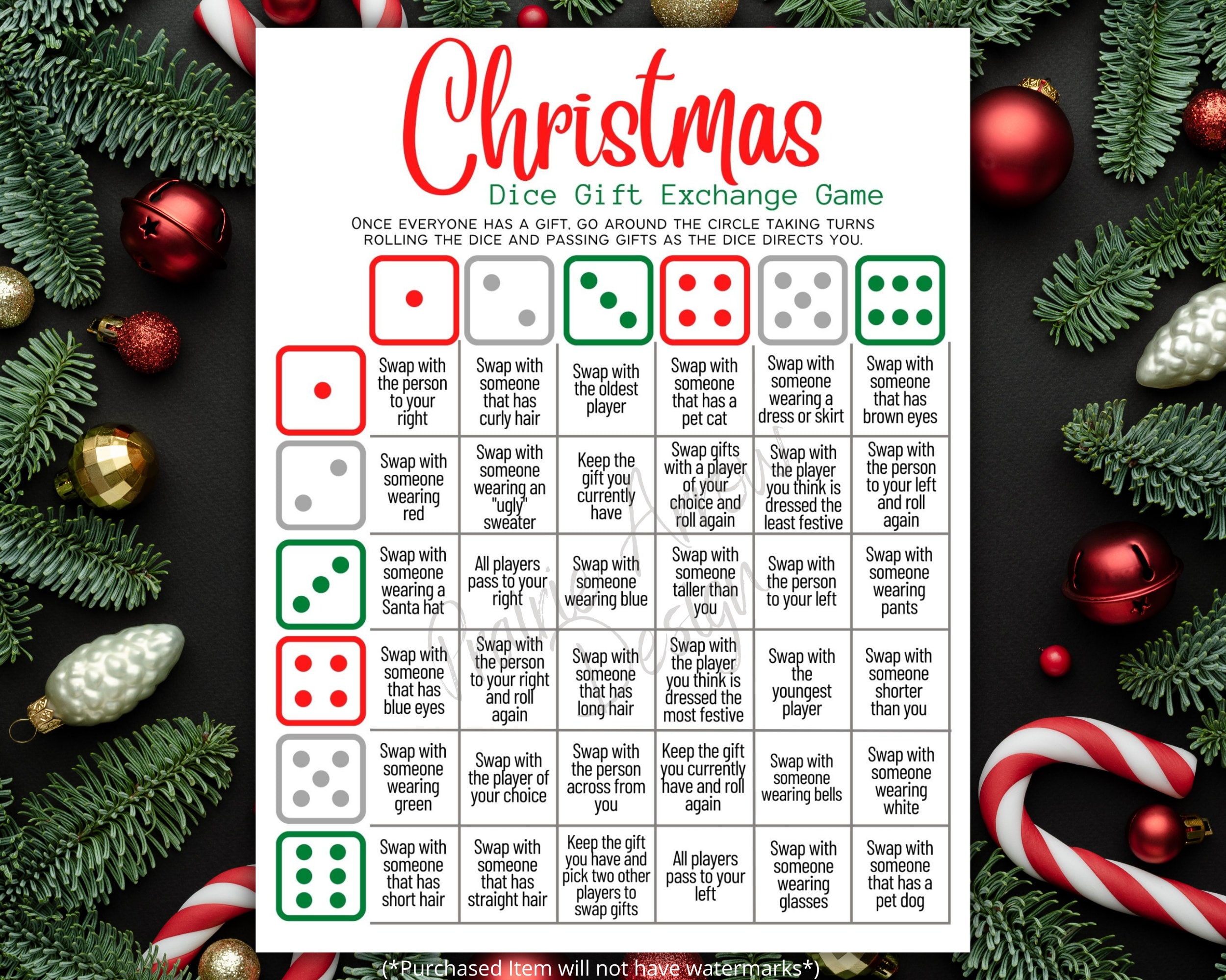 Unleash the Joy: Christmas Gift Exchange Dice Game - A Heartwarming Gift for Your Daughter