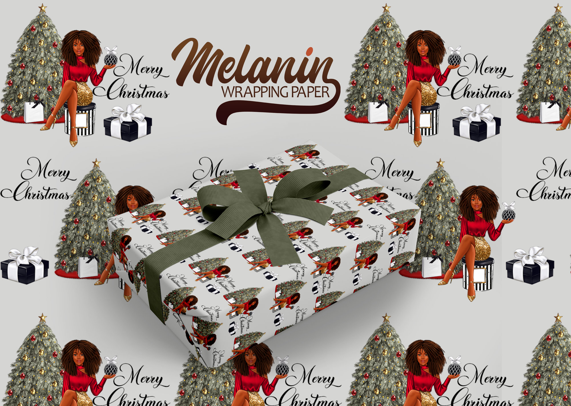 Unveil the African American Christmas Magic: A Unique Gift Wrapping Experience for Your Daughter