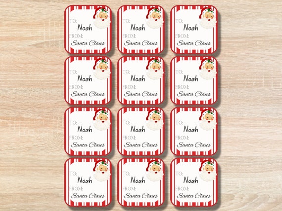 Personalized Santa Claus Gift Labels: The Perfect Christmas Present for Teachers